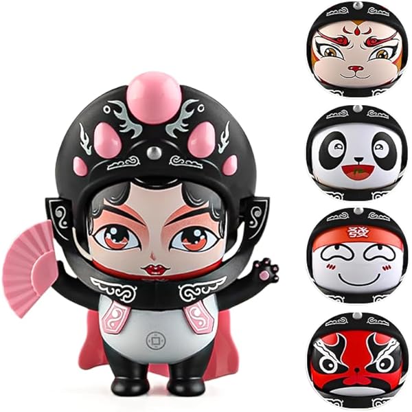 中国の伝統的工芸品 京劇の顔セット　アンティーク　コレクション用 Amazon | お面 おめん 変面人形 京劇 変面 おもちゃ 四川オペラ